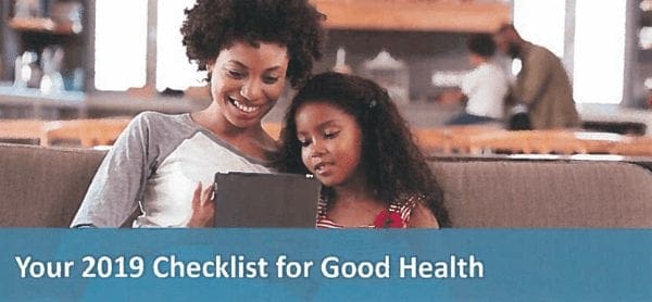 Your 2019 Checklist for Good Health