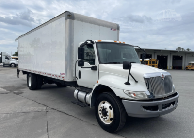 Passengers side view of box - 2020 International MV 26-foot box truck available now for $38,500.